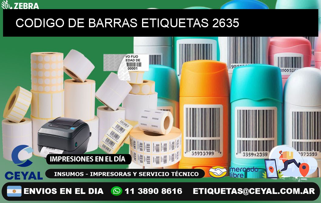 CODIGO DE BARRAS ETIQUETAS 2635