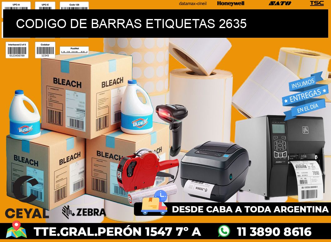 CODIGO DE BARRAS ETIQUETAS 2635