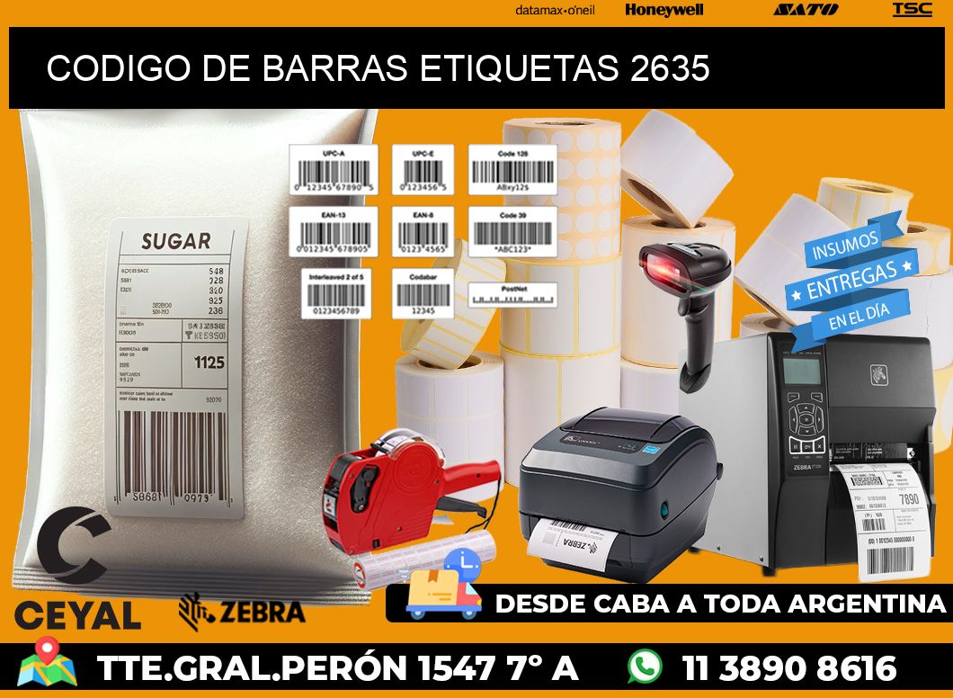 CODIGO DE BARRAS ETIQUETAS 2635