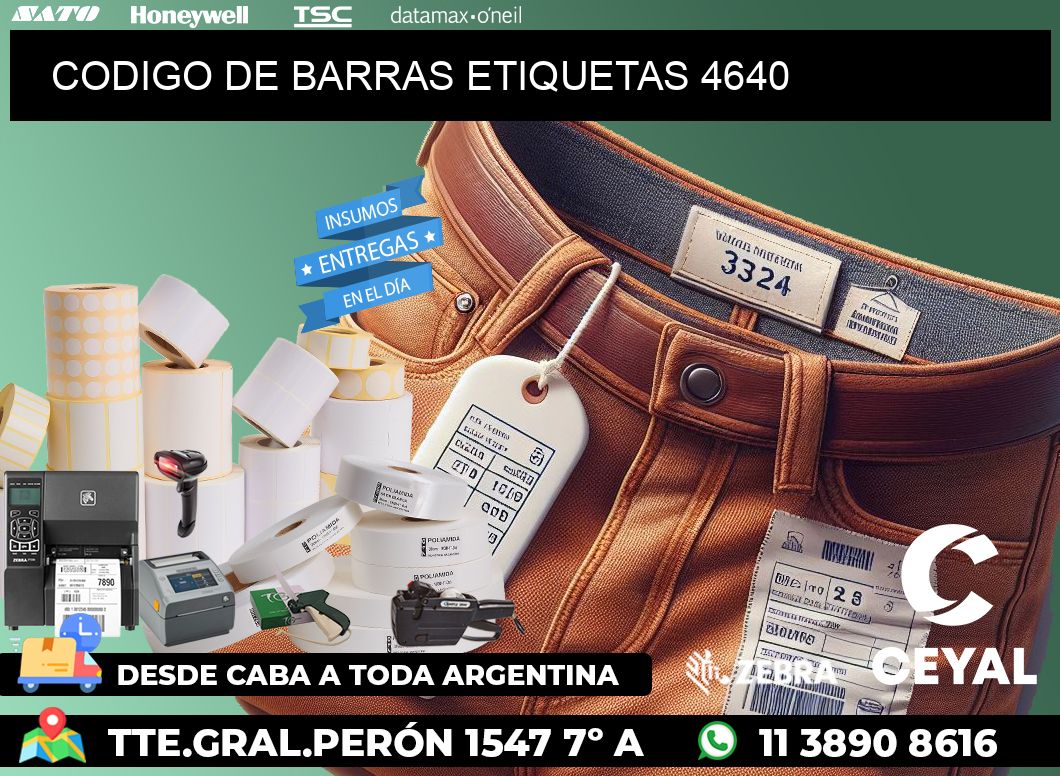 CODIGO DE BARRAS ETIQUETAS 4640