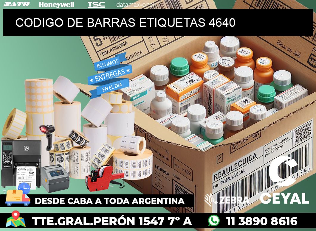 CODIGO DE BARRAS ETIQUETAS 4640