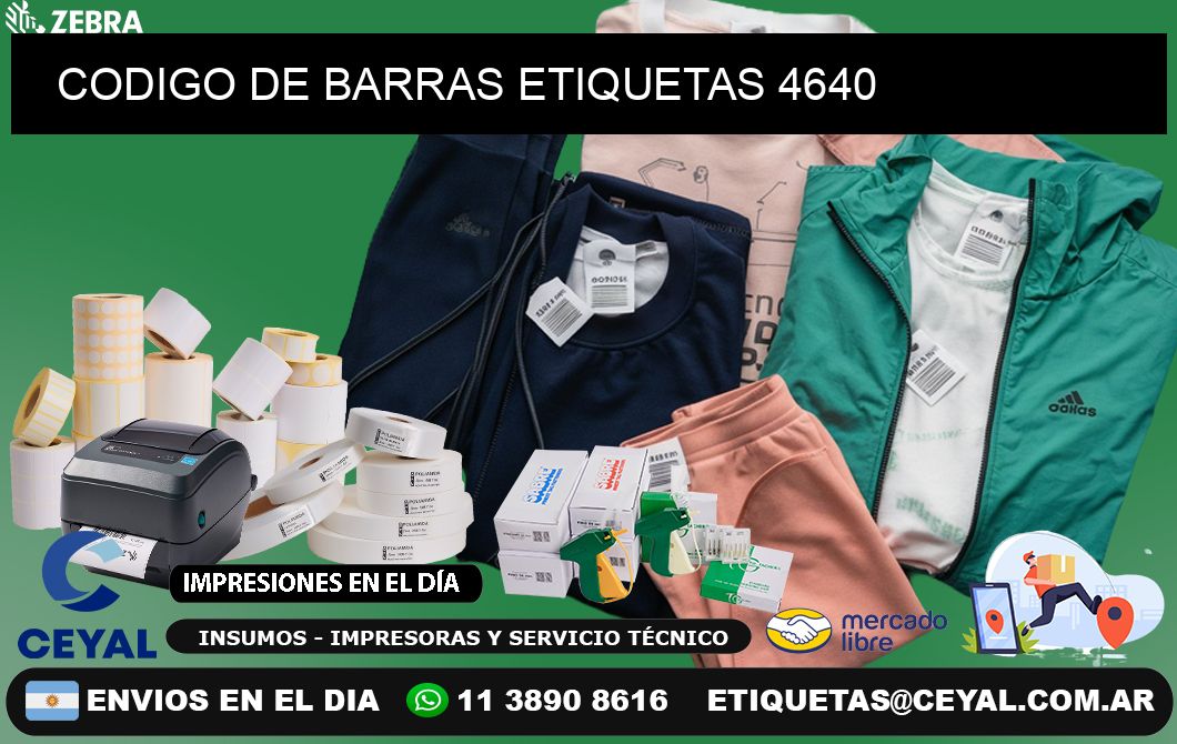 CODIGO DE BARRAS ETIQUETAS 4640