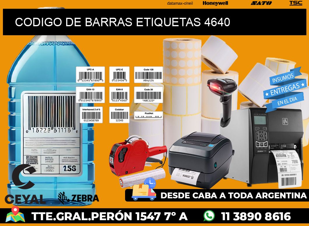 CODIGO DE BARRAS ETIQUETAS 4640