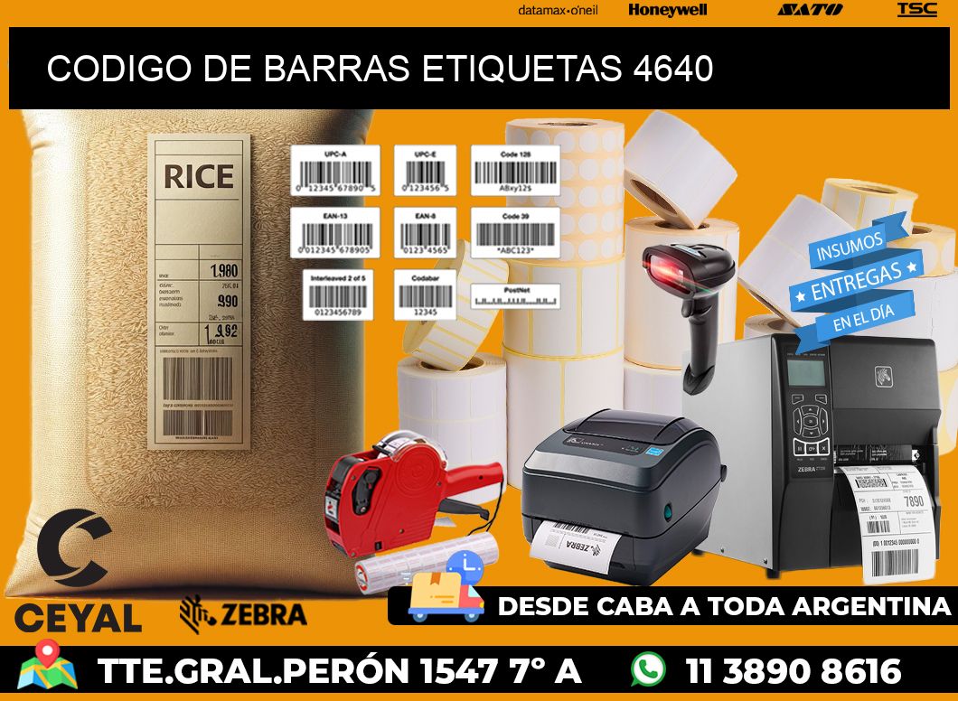 CODIGO DE BARRAS ETIQUETAS 4640