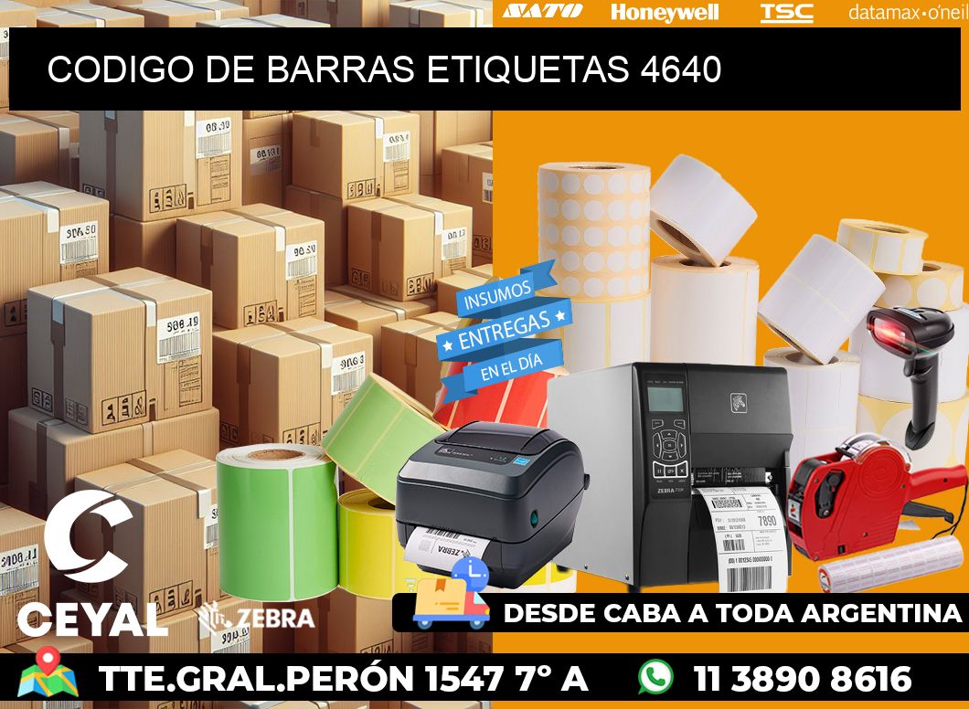 CODIGO DE BARRAS ETIQUETAS 4640