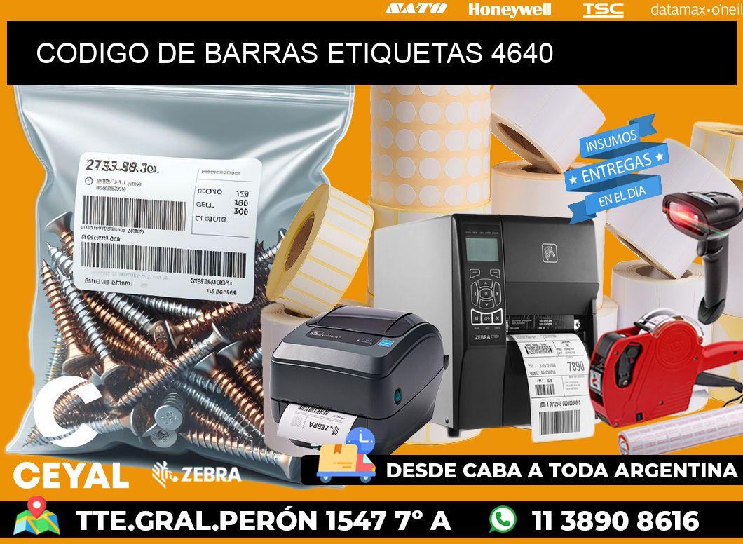 CODIGO DE BARRAS ETIQUETAS 4640