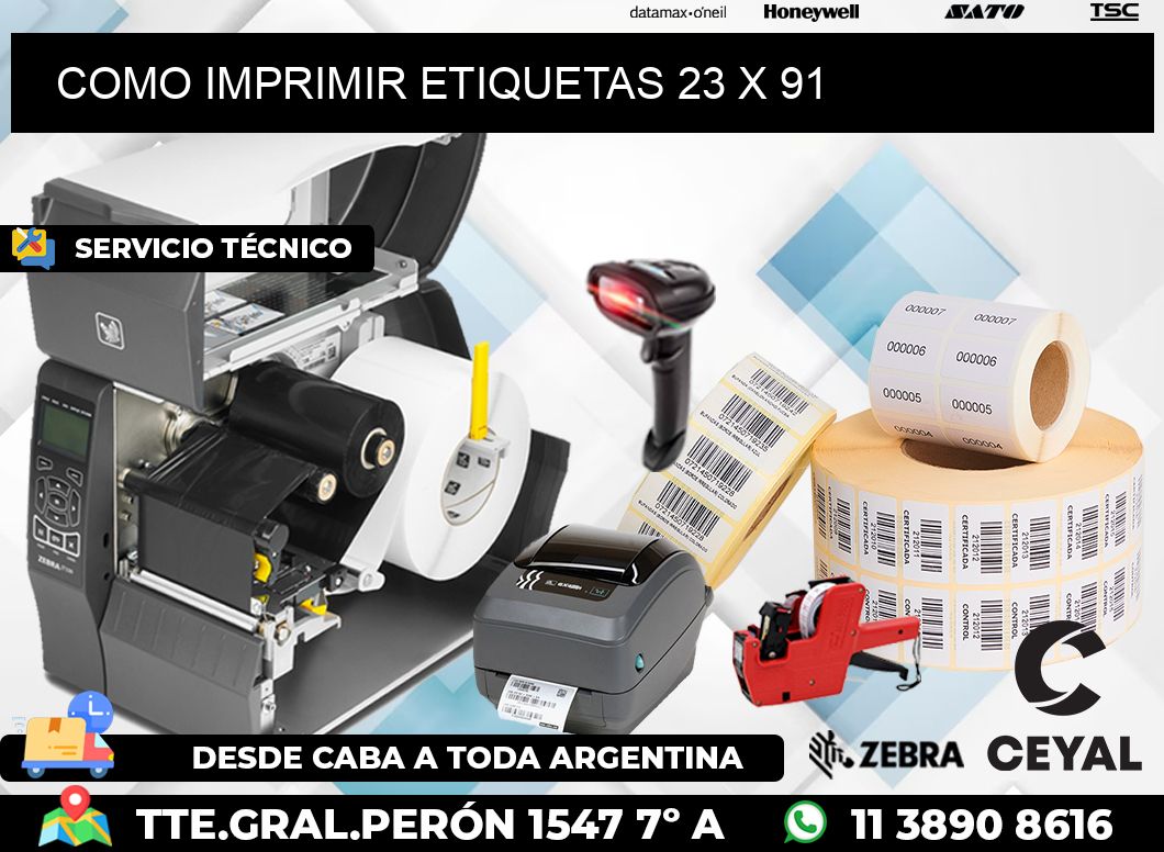 COMO IMPRIMIR ETIQUETAS 23 x 91