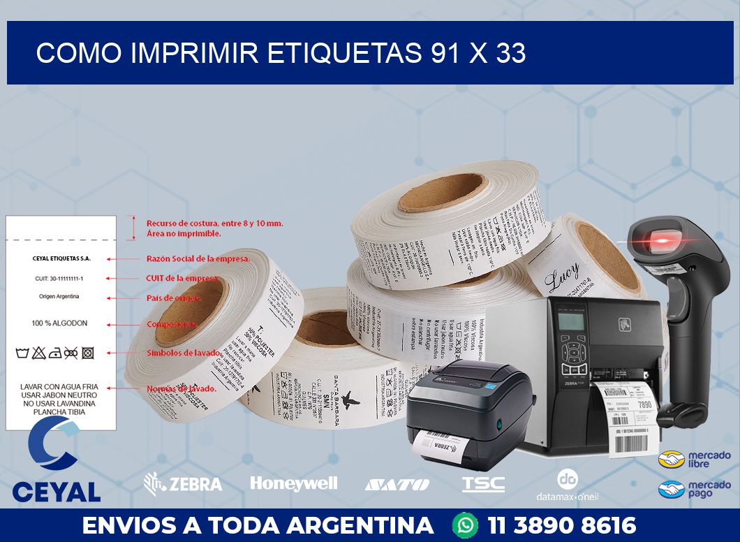 COMO IMPRIMIR ETIQUETAS 91 x 33