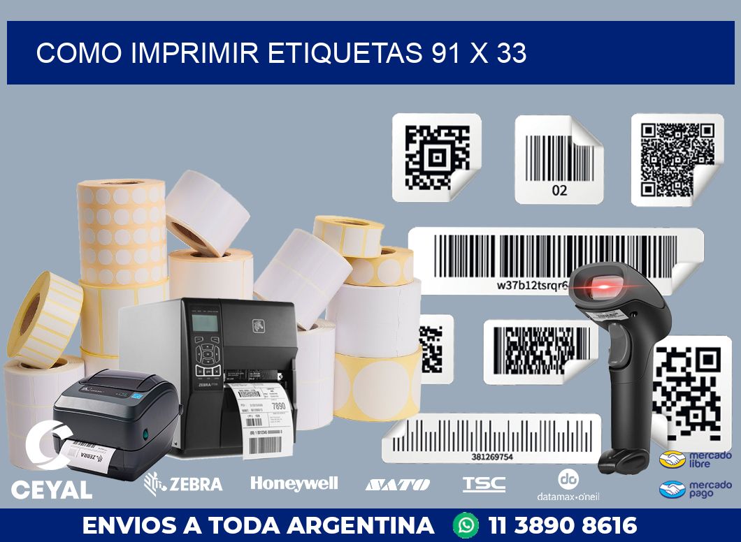 COMO IMPRIMIR ETIQUETAS 91 x 33