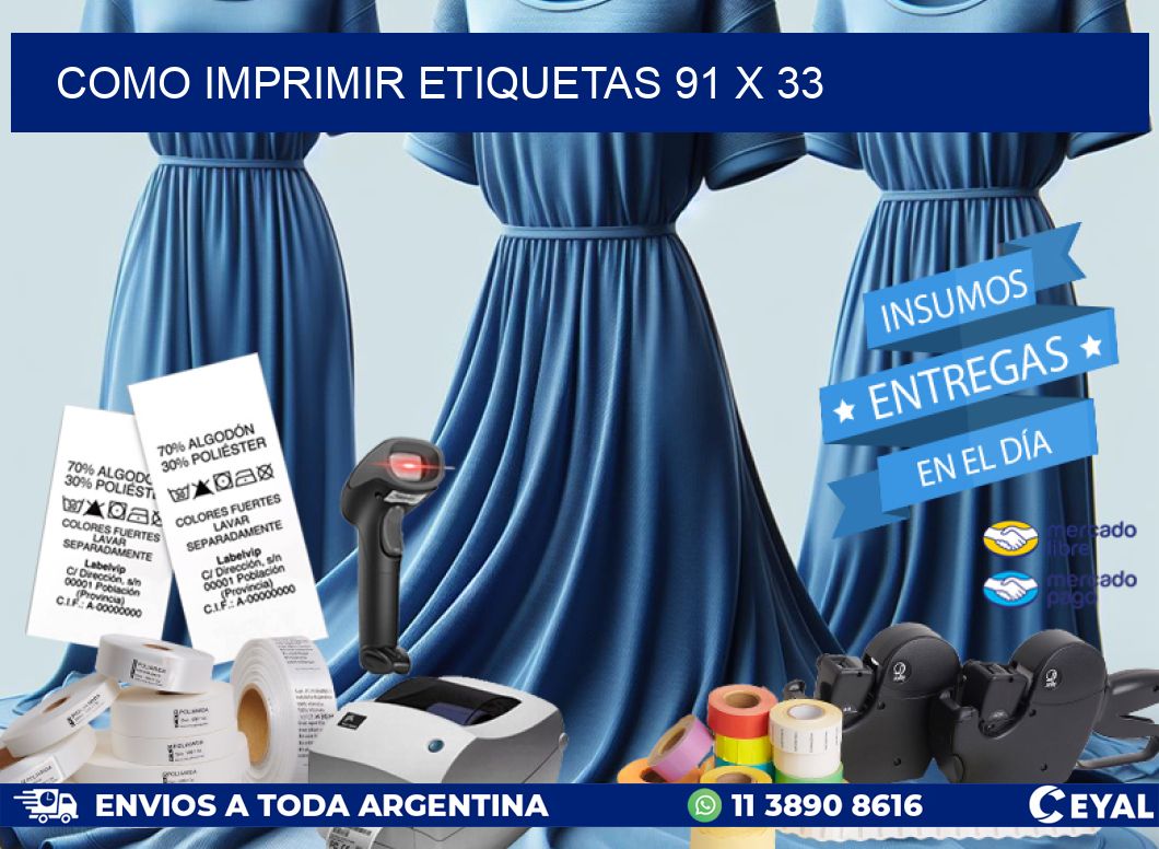 COMO IMPRIMIR ETIQUETAS 91 x 33