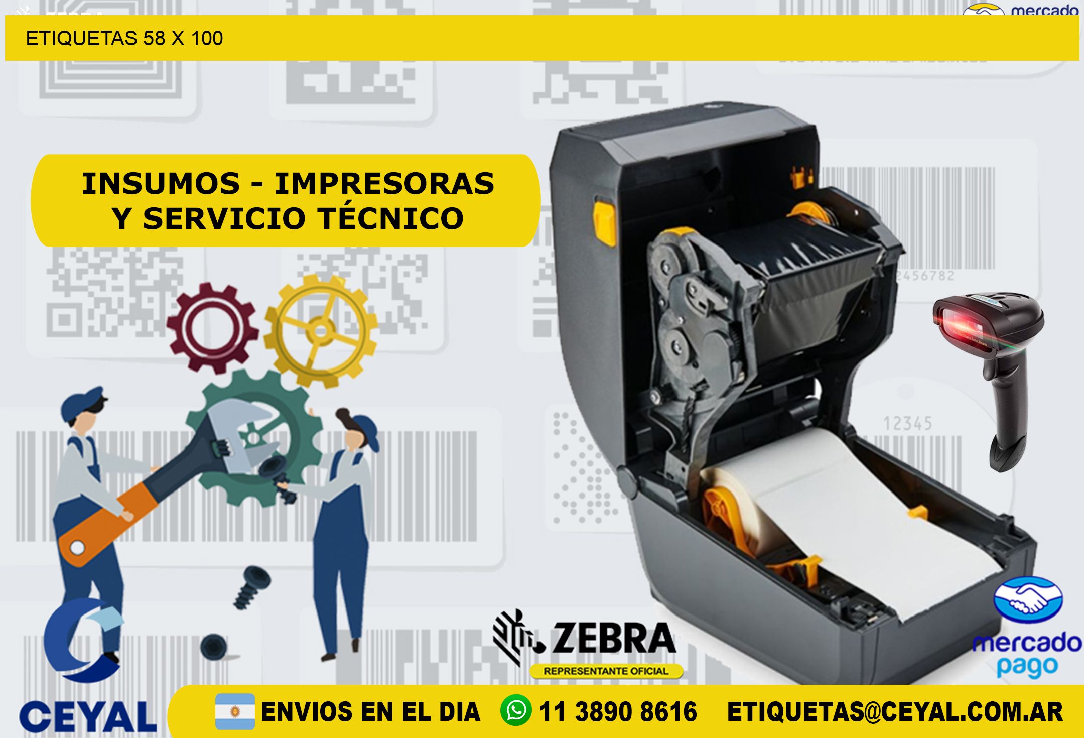 ETIQUETAS 58 x 100