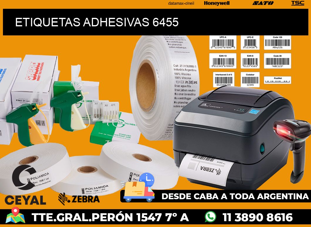 ETIQUETAS ADHESIVAS 6455