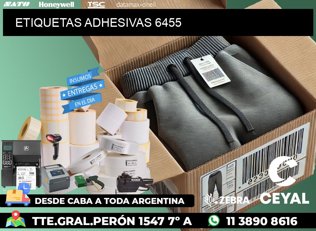 ETIQUETAS ADHESIVAS 6455