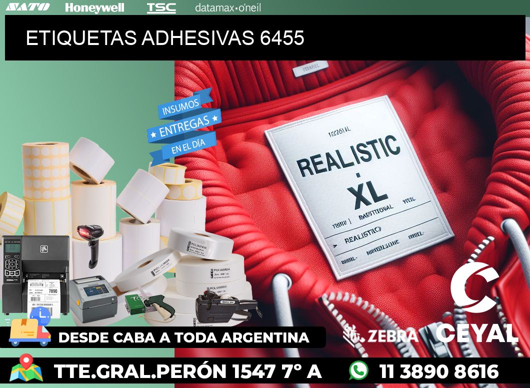 ETIQUETAS ADHESIVAS 6455