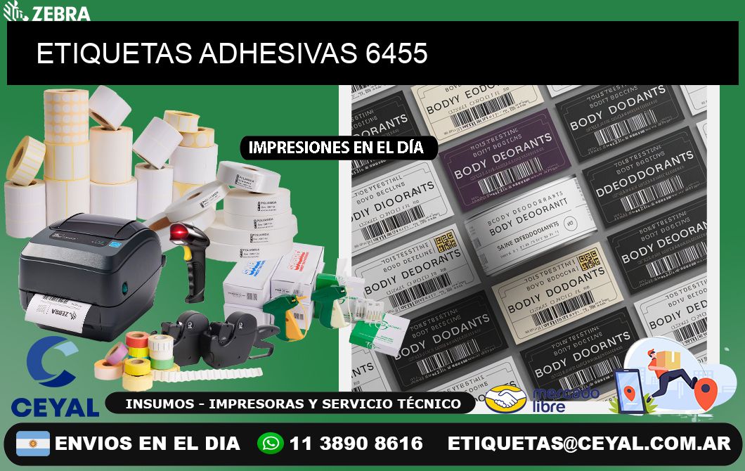 ETIQUETAS ADHESIVAS 6455