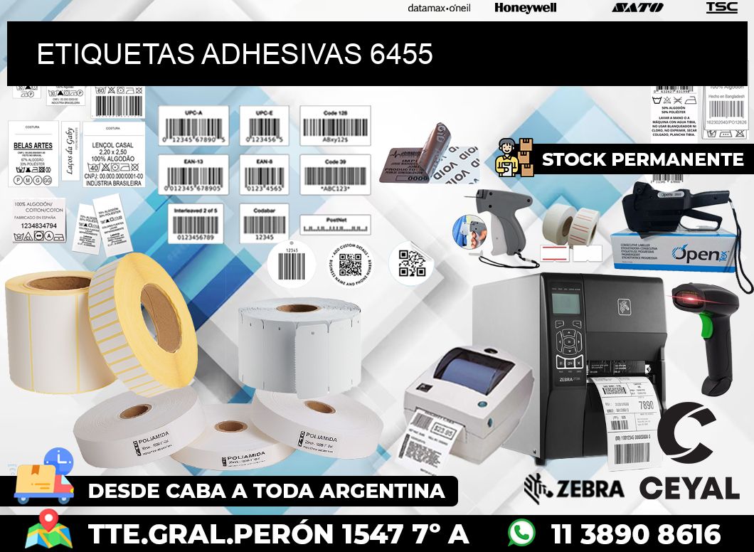 ETIQUETAS ADHESIVAS 6455