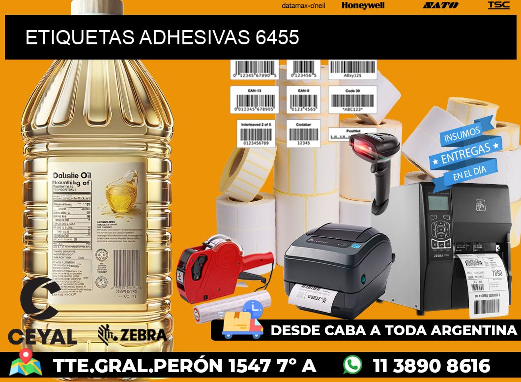 ETIQUETAS ADHESIVAS 6455
