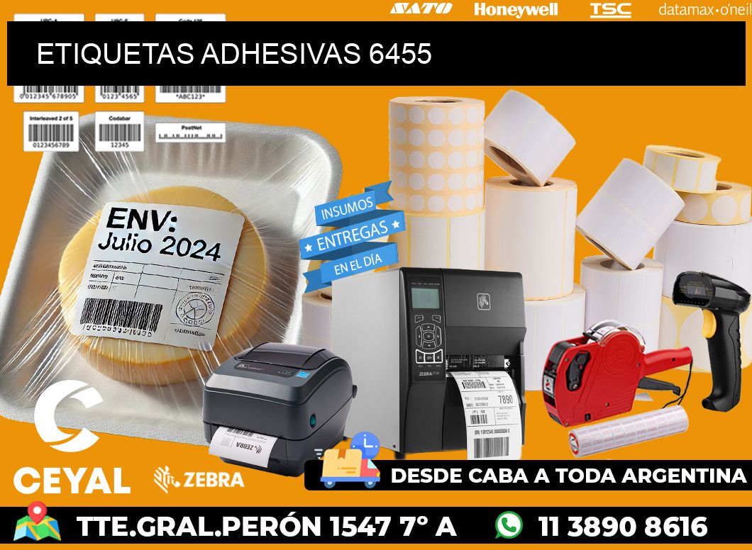 ETIQUETAS ADHESIVAS 6455