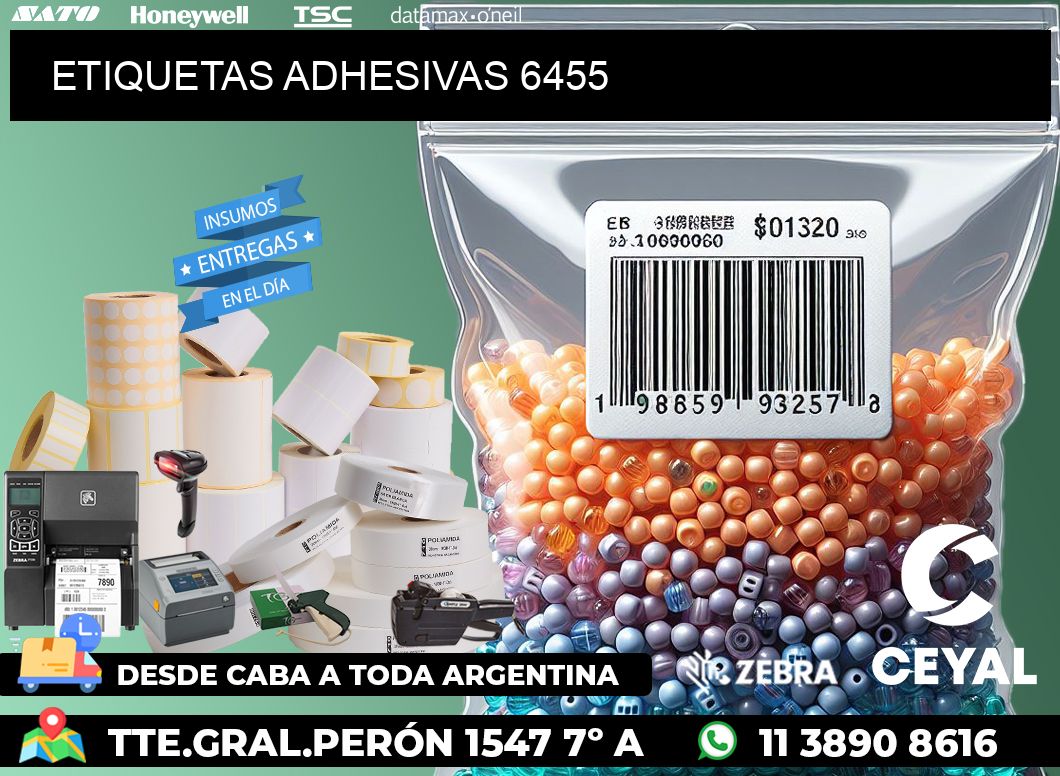 ETIQUETAS ADHESIVAS 6455