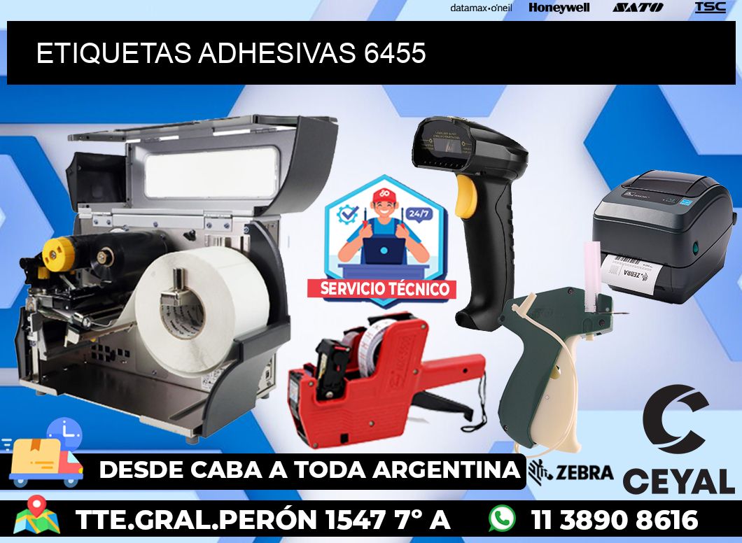 ETIQUETAS ADHESIVAS 6455