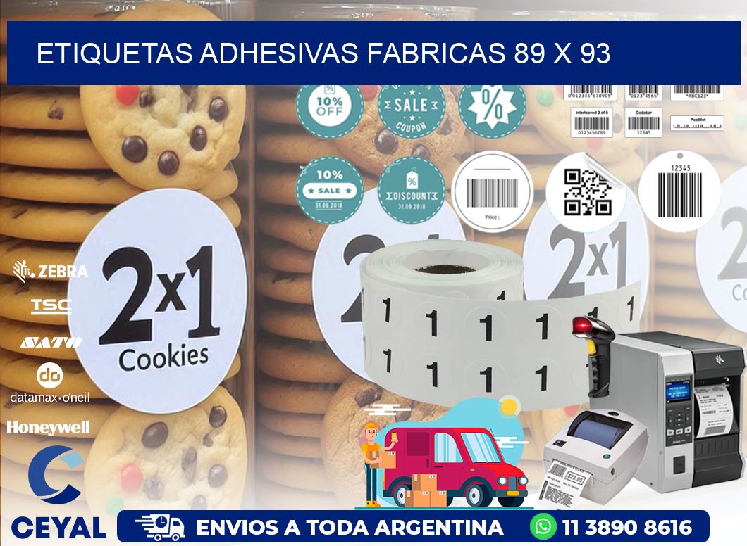 ETIQUETAS ADHESIVAS FABRICAS 89 x 93