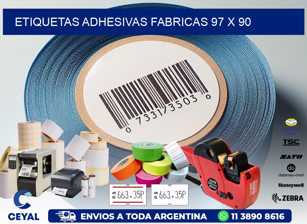 ETIQUETAS ADHESIVAS FABRICAS 97 x 90