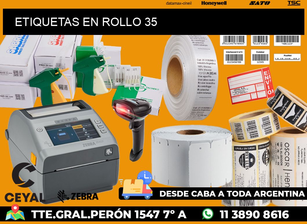 ETIQUETAS EN ROLLO 35