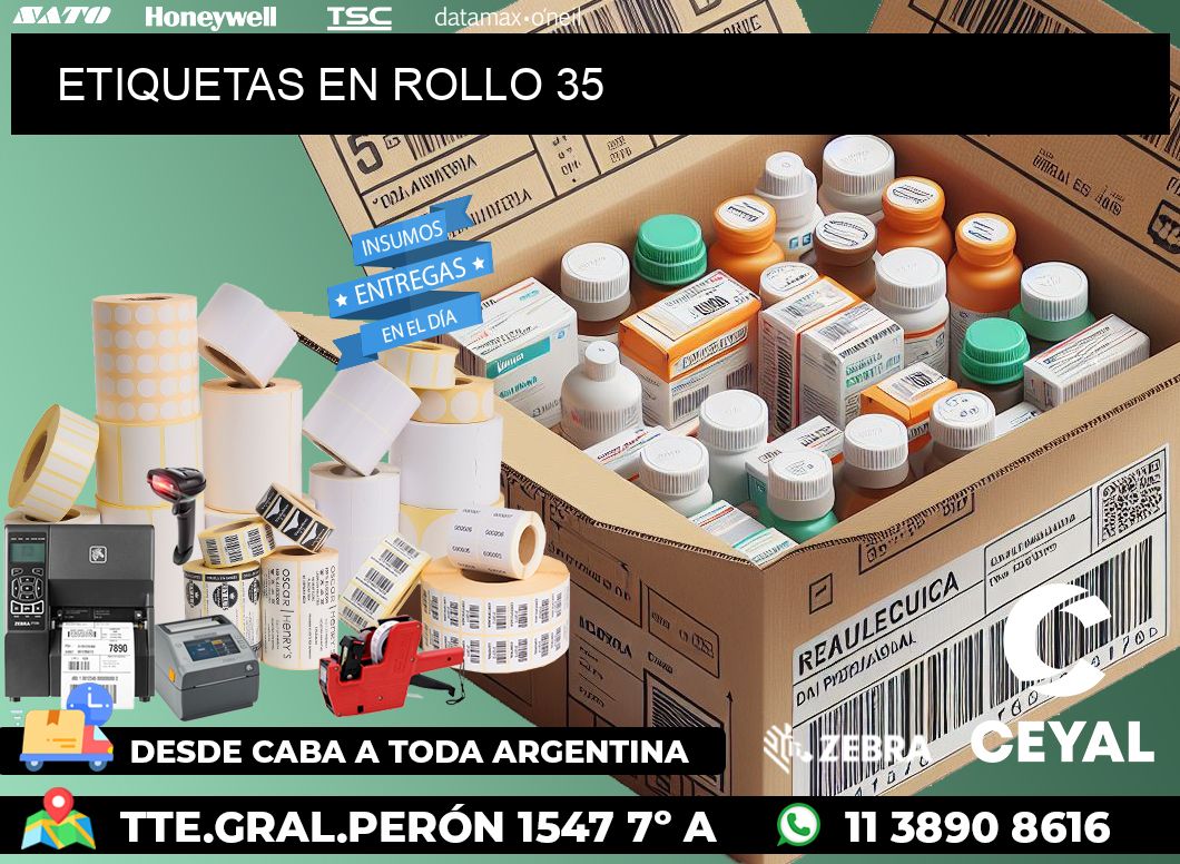 ETIQUETAS EN ROLLO 35