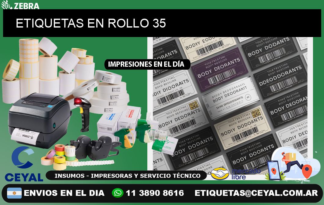 ETIQUETAS EN ROLLO 35
