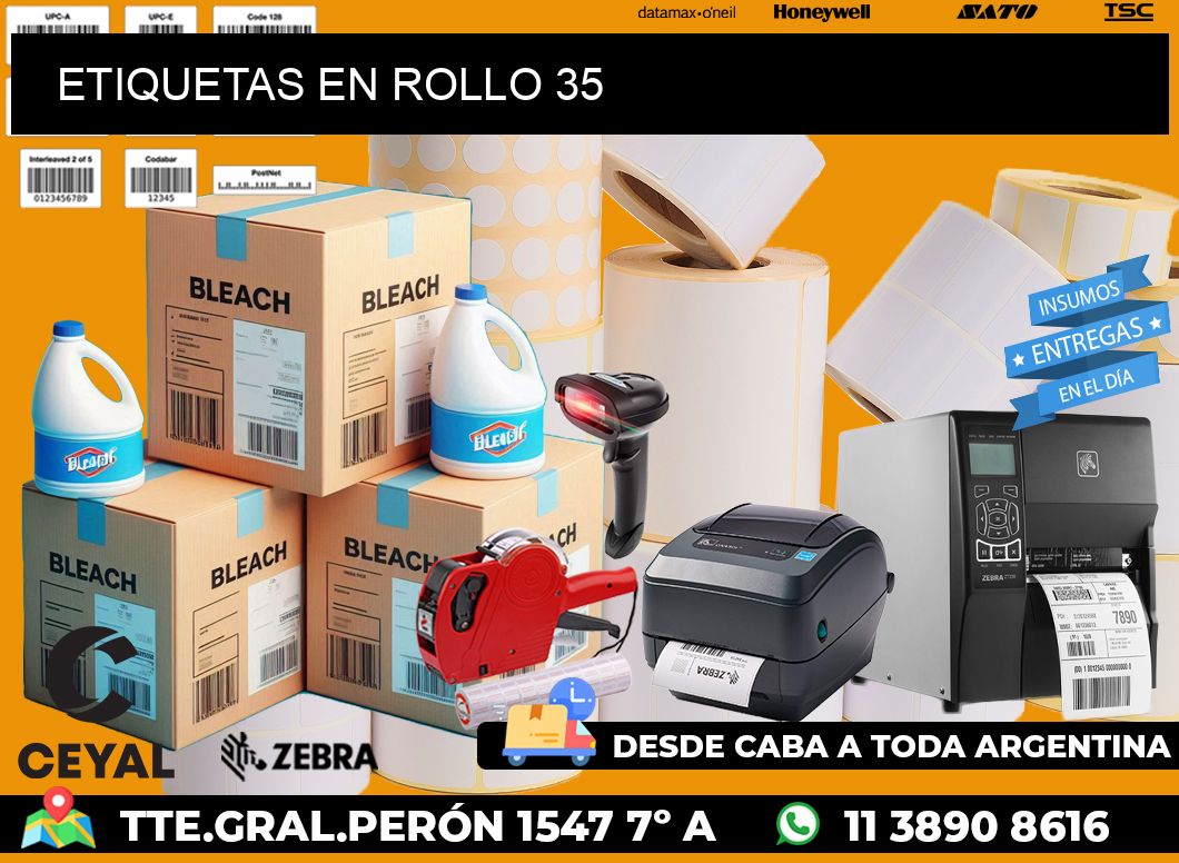 ETIQUETAS EN ROLLO 35