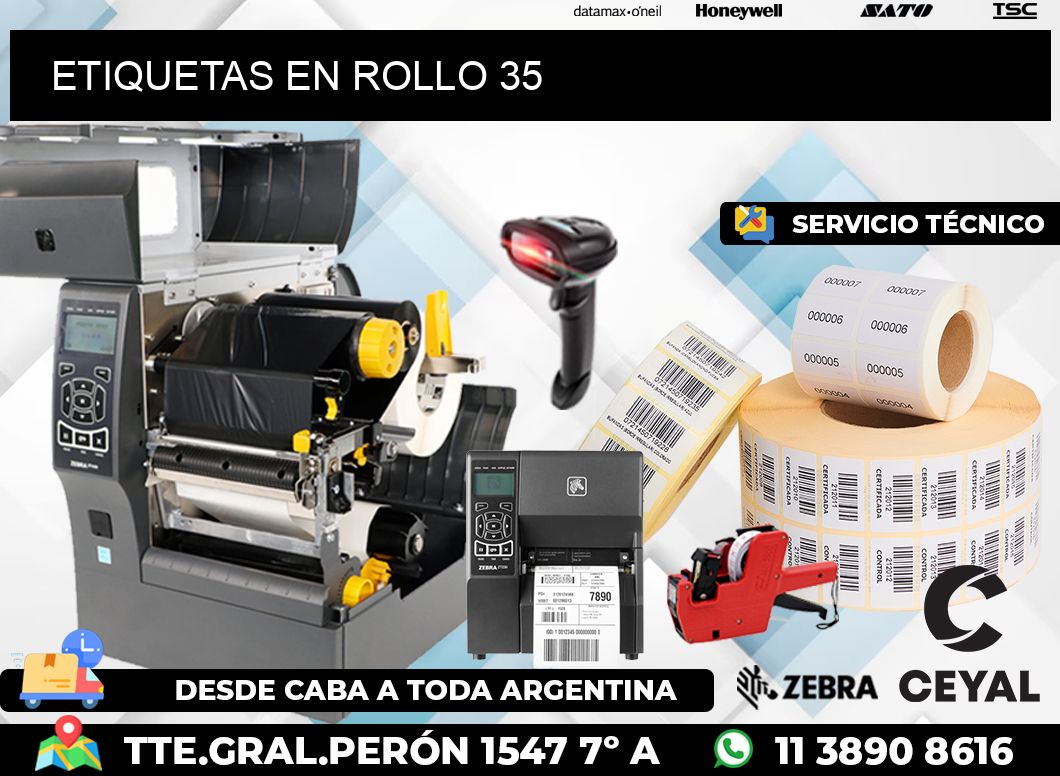 ETIQUETAS EN ROLLO 35