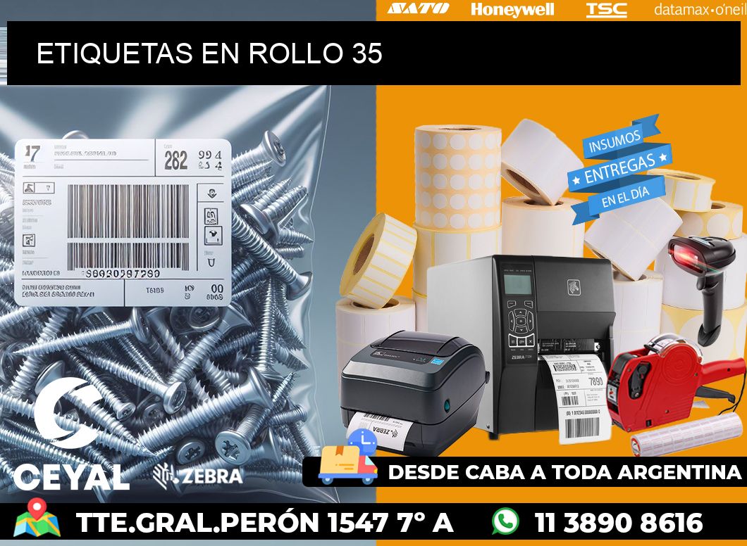 ETIQUETAS EN ROLLO 35