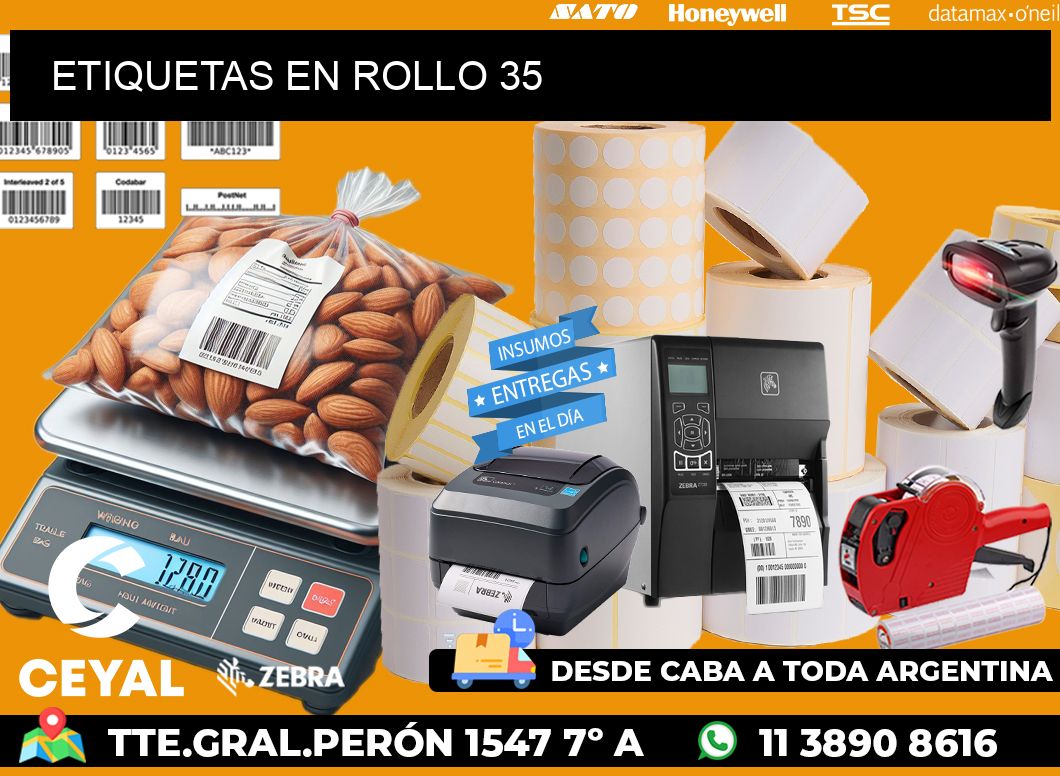 ETIQUETAS EN ROLLO 35