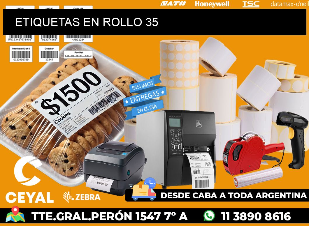 ETIQUETAS EN ROLLO 35