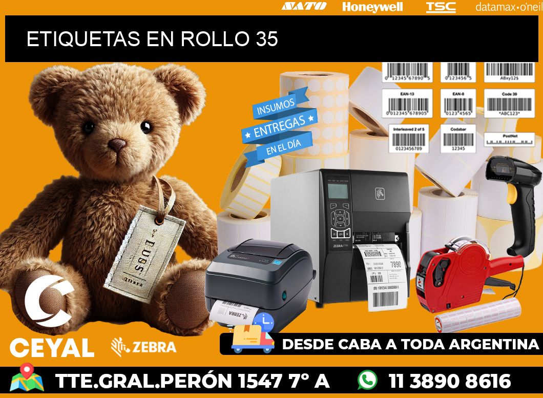ETIQUETAS EN ROLLO 35