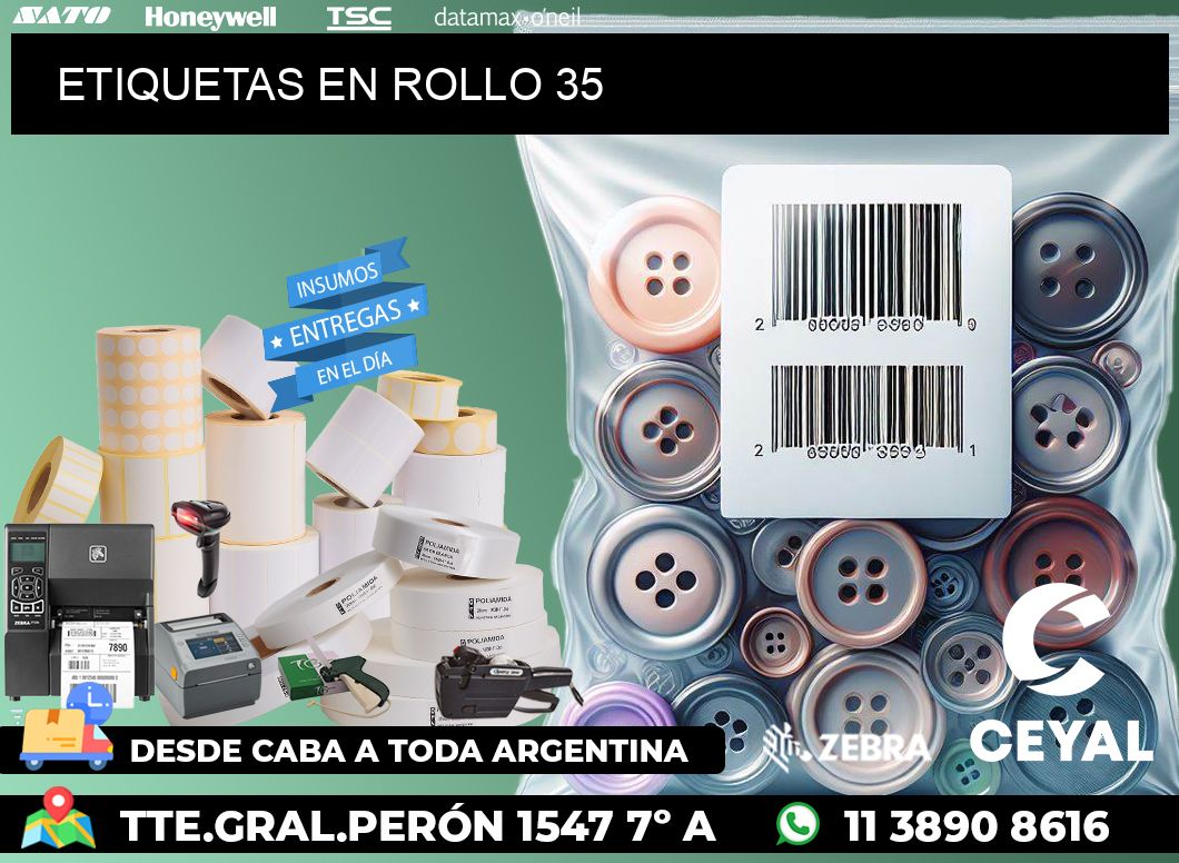 ETIQUETAS EN ROLLO 35
