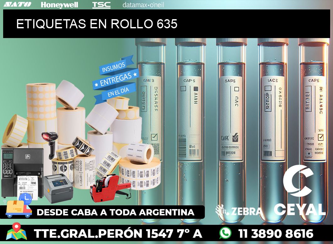 ETIQUETAS EN ROLLO 635