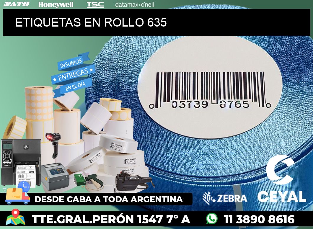 ETIQUETAS EN ROLLO 635