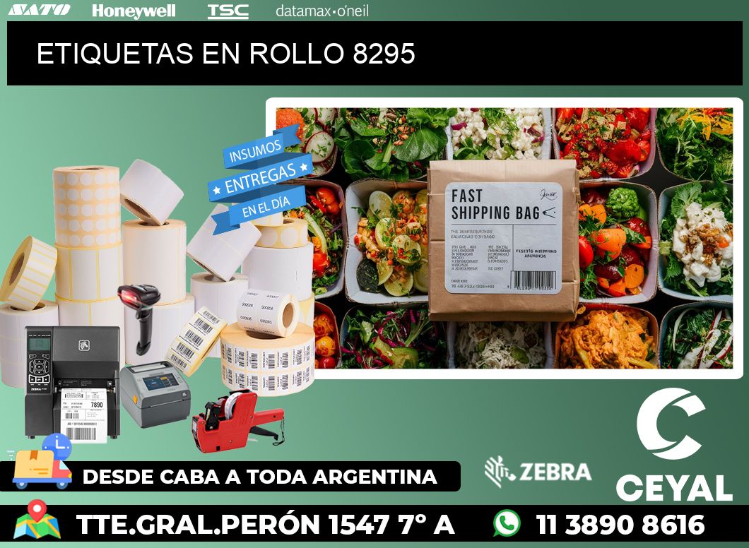 ETIQUETAS EN ROLLO 8295