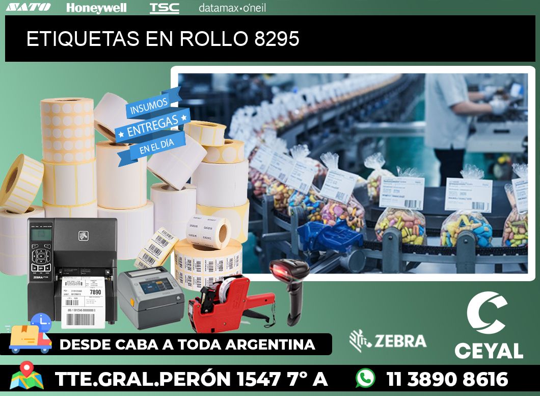 ETIQUETAS EN ROLLO 8295