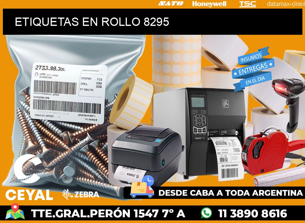 ETIQUETAS EN ROLLO 8295
