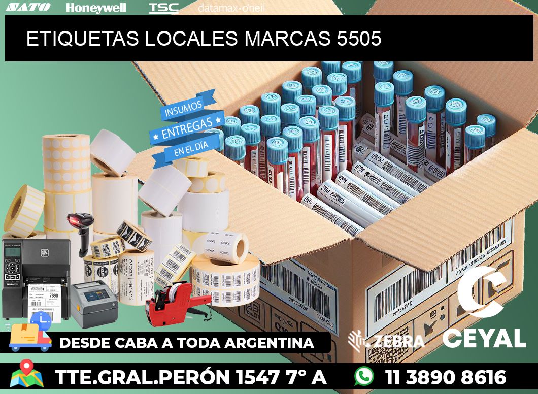 ETIQUETAS LOCALES MARCAS 5505