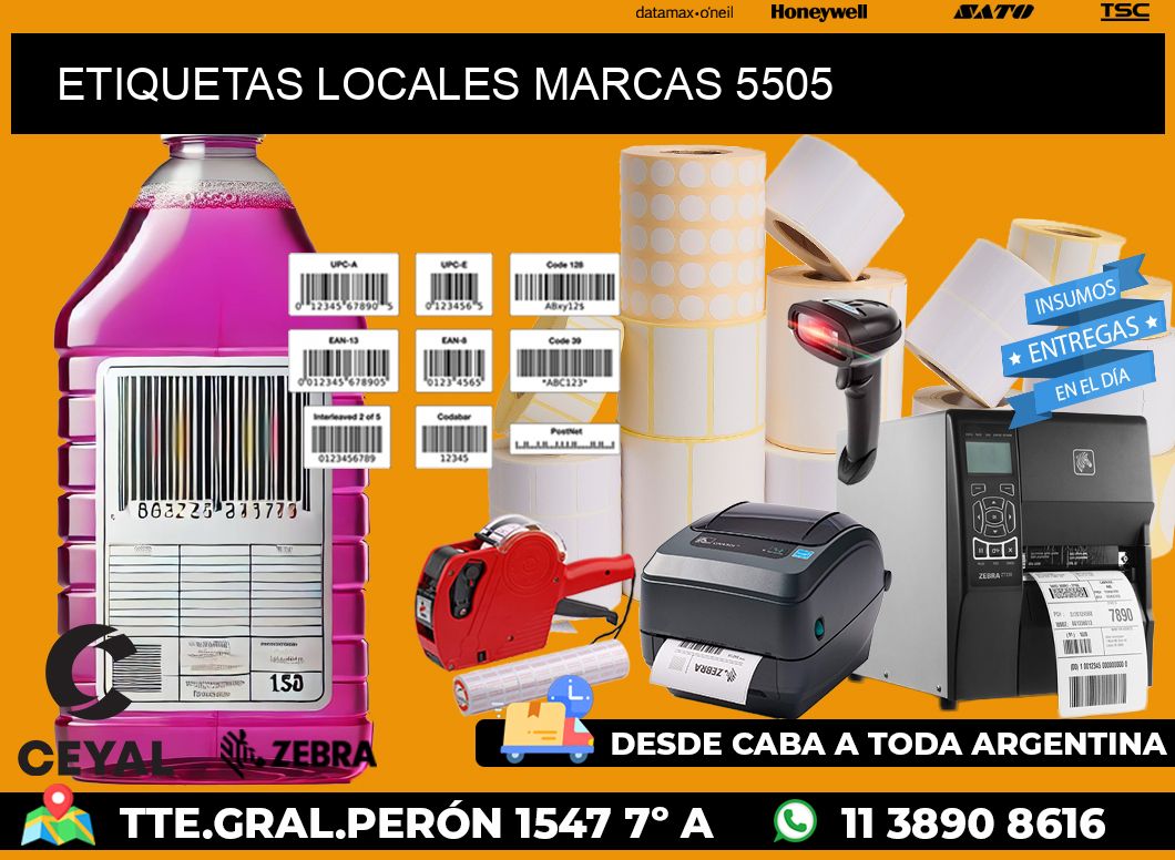 ETIQUETAS LOCALES MARCAS 5505