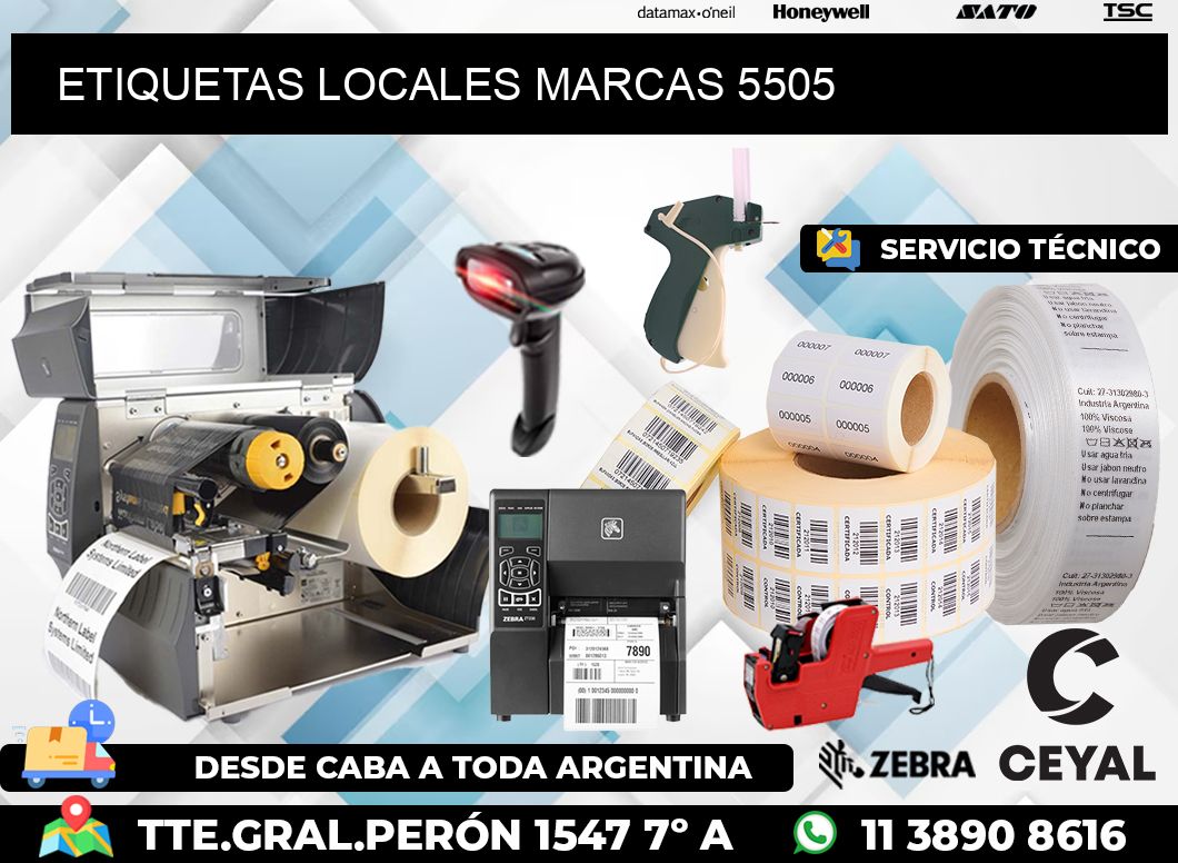 ETIQUETAS LOCALES MARCAS 5505