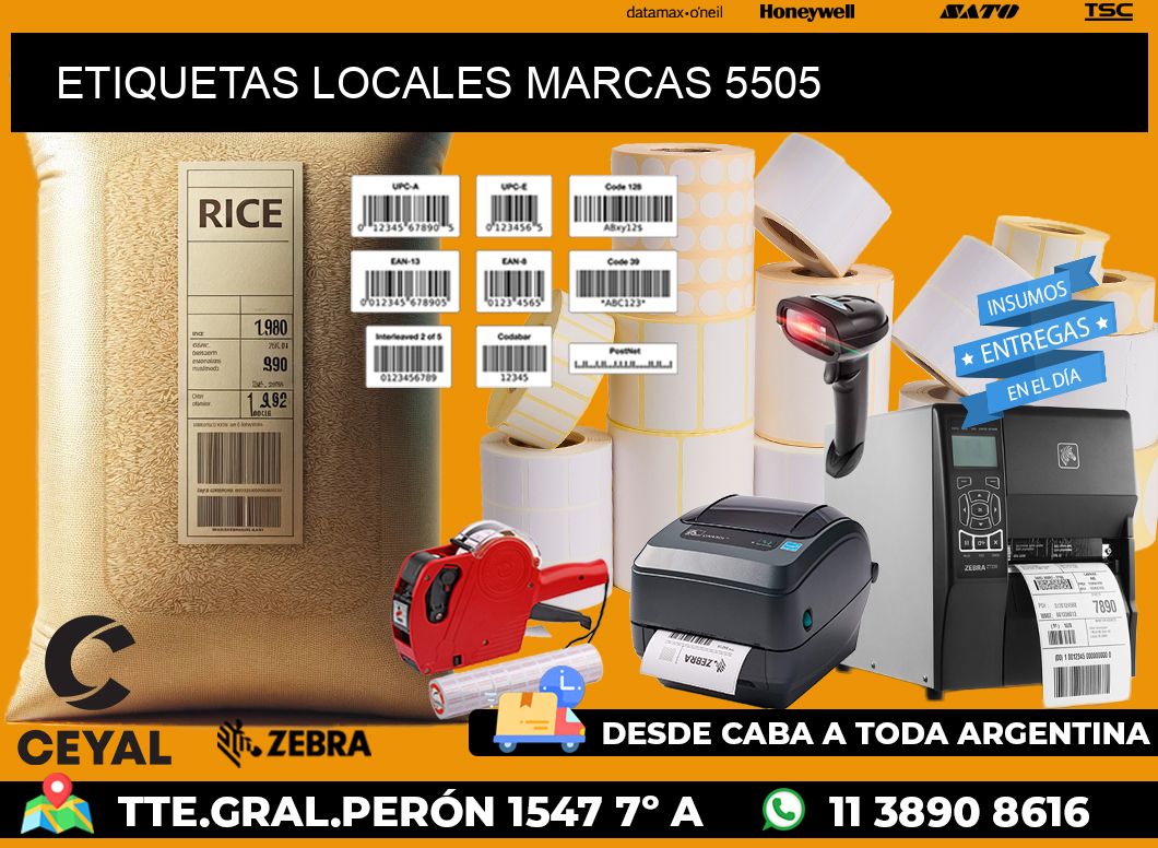 ETIQUETAS LOCALES MARCAS 5505