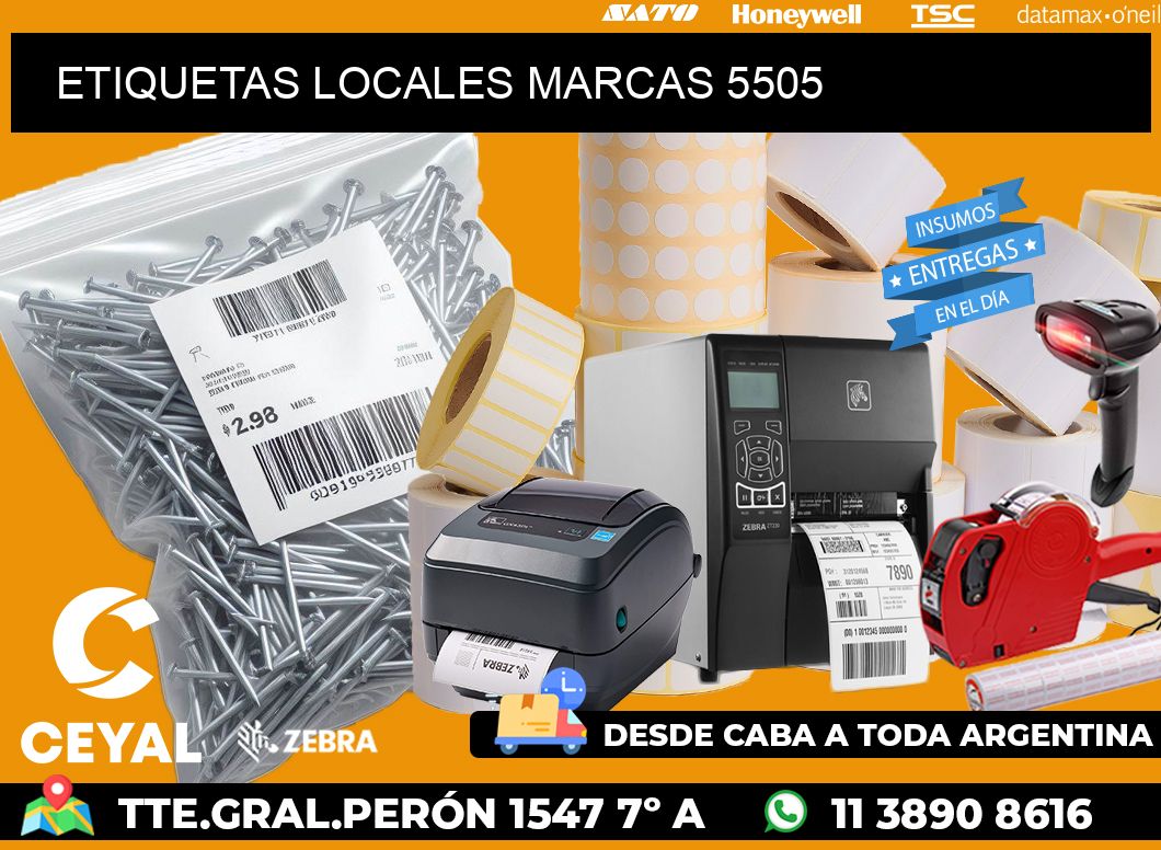 ETIQUETAS LOCALES MARCAS 5505