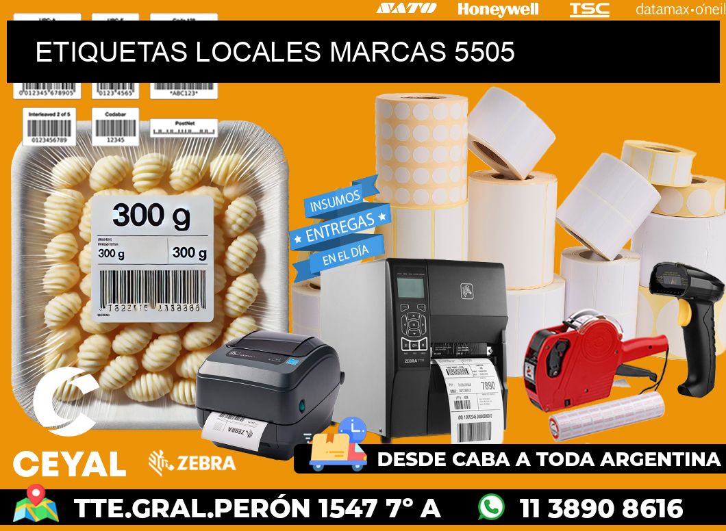 ETIQUETAS LOCALES MARCAS 5505