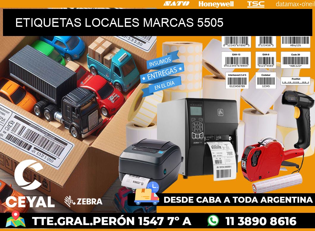 ETIQUETAS LOCALES MARCAS 5505