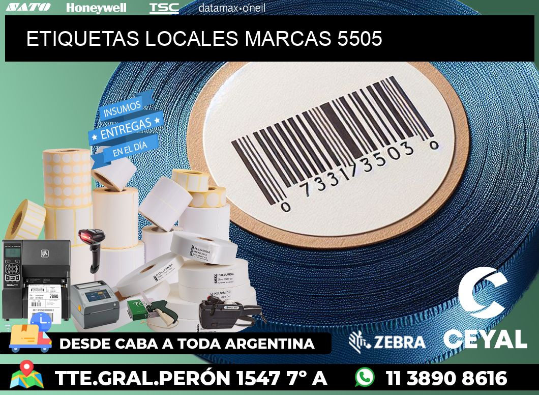 ETIQUETAS LOCALES MARCAS 5505