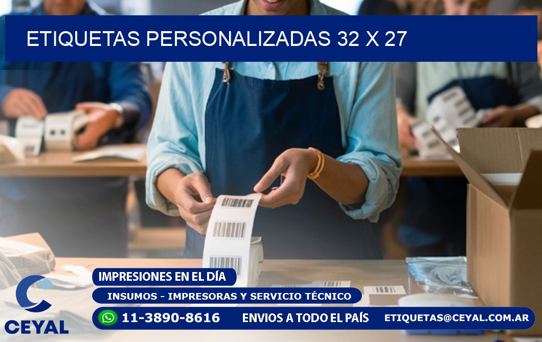 ETIQUETAS PERSONALIZADAS 32 x 27